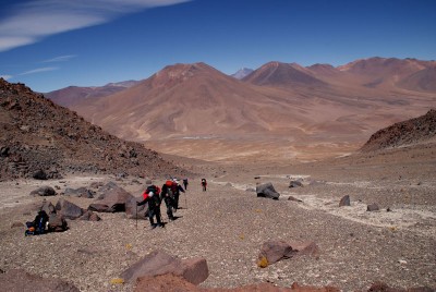 Laubegaster auf dem Gipfel des heiligen Bergs der Inkas, dem Llullaillaco (6727 m)